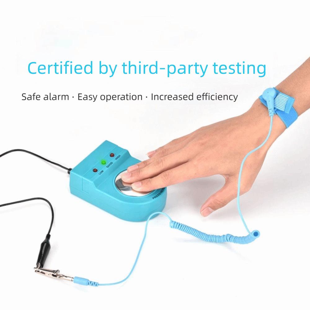 Wysokiej Jakości Tester Opaski Nadgarstkowej ESD Podkładka Połączenie Przewodu Uziemiającego Połączenie Tester Opaski Nadgarstkowej Antystatycznej Przewodowy Bezprzewodowy