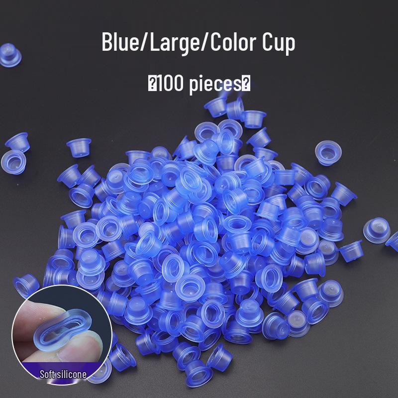 Disposable Microblading Pigment Ring Cups for Eyebrow, Eyeliner, and Eyelash Extensions - 100 Pieces