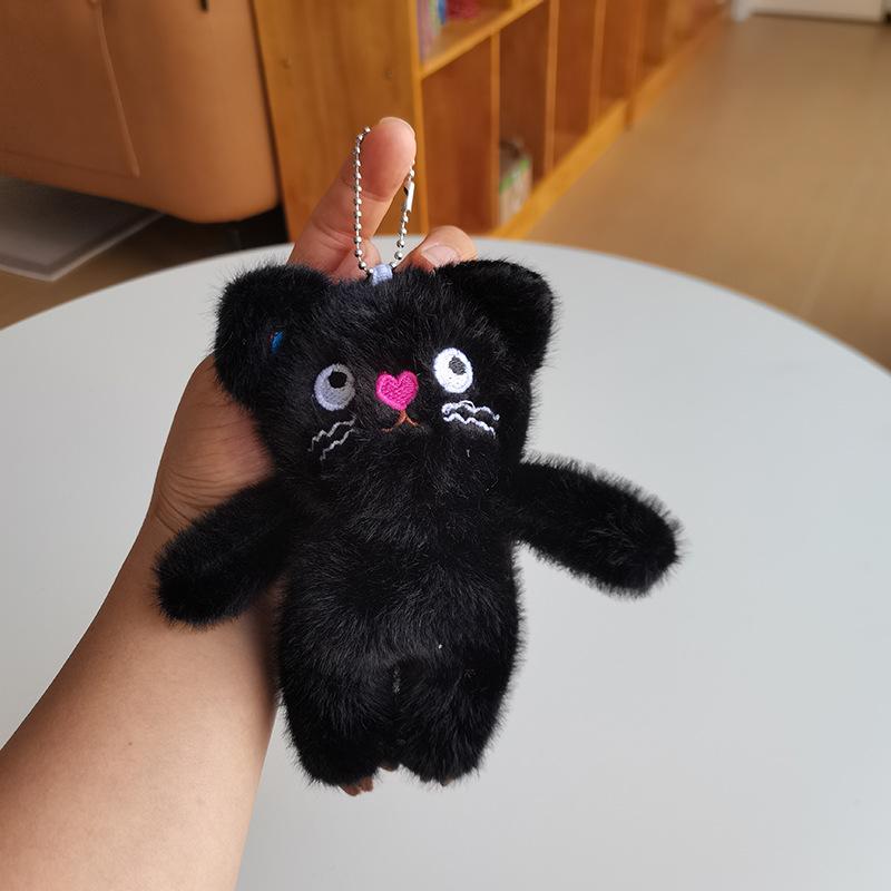 

Милый Милый Плюшевый Кулон-Брелок в Горошек в Виде Кошки, Подвеска для Сумки Кошки, Маленькая Кукла, Кукла для Автомата Хватайки