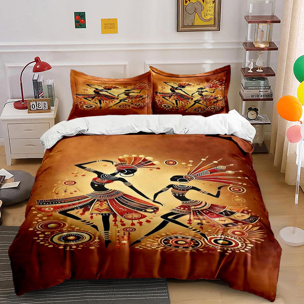 Dancing figures with patterns. Bedding sets Duvet cover sets Duvet covers Pillowcases(1 * Duvet Cover 2 * Pillowcases without duvet insert)