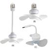 Chandelier Ceiling Fan E27 Base/USB Light Bulb Fan with Socket Hose Extender Small Ceiling Fan Light for Bedroom Living Room