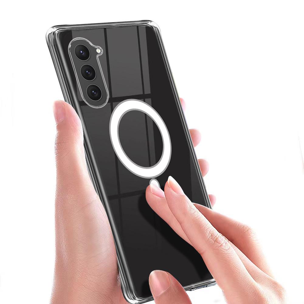 

Acrylic TPU Clear Case for Samsung Galaxy S23+ Cell Phone Cover Compatible with MagSafe Protective Shell A