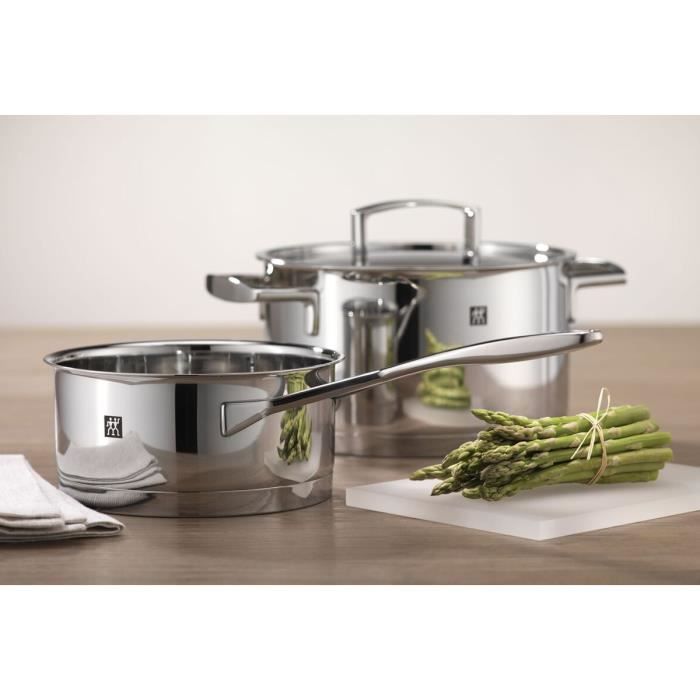 Ensemble de Casseroles - ZWILLING - Passion - Acier Inoxydable - 5 Pièces - Design Sophistiqué