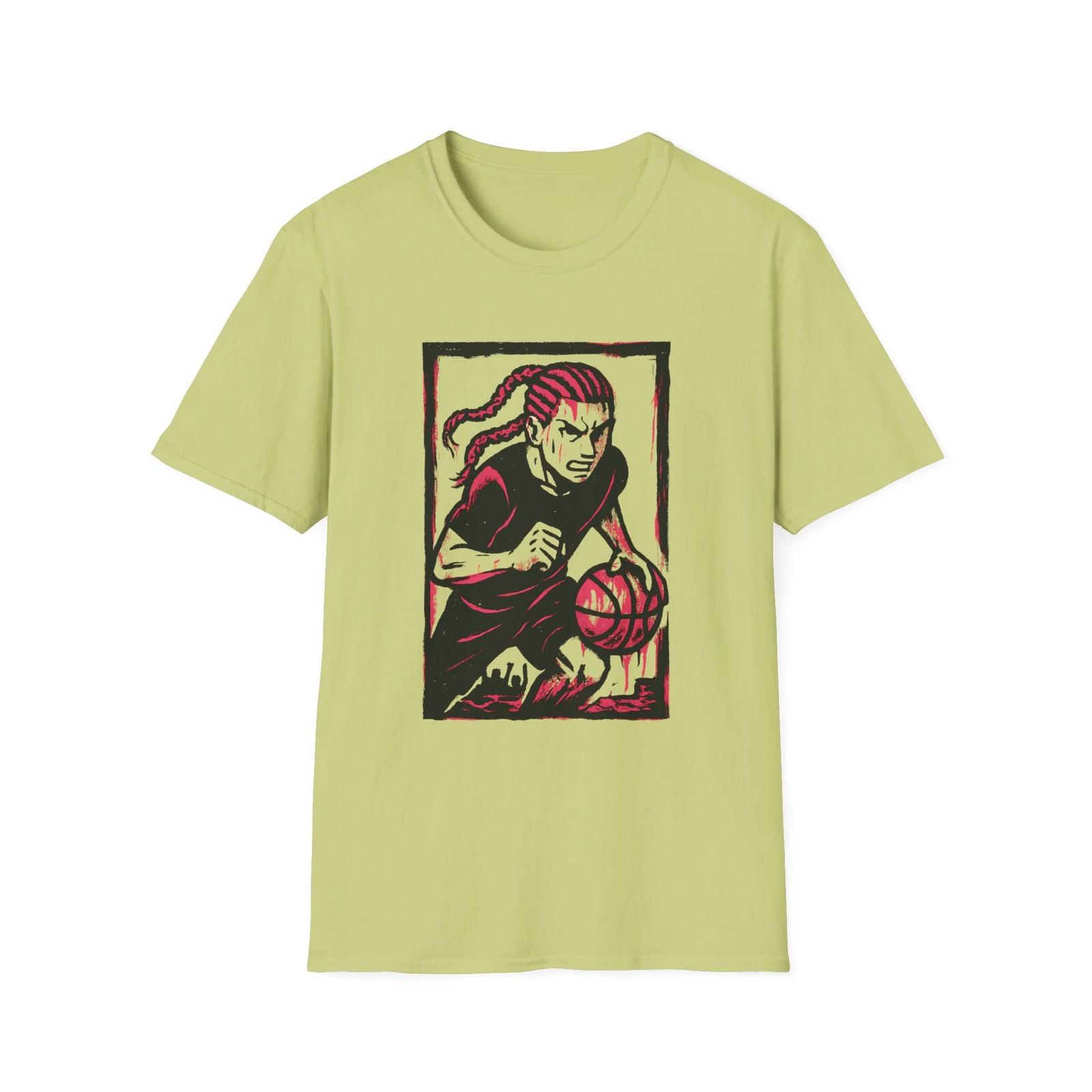 Unisex Softstyle Braided Basketball Man T-Shirt Mens Womens Tees Top XL