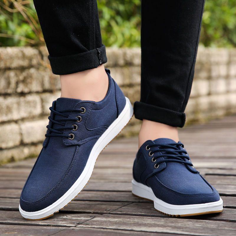 Mode Herren Freizeitschuhe mit Schnürsenkeln Canvas Herrenschuh Low-Top Preis Legitim Elegant Größe 44 Mode 2025 Im Angebot Neue Sneaker