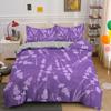 Lavender Duvet Cover Set Purple Romantic Theme Beautiful Flowers Polyester Comforter Cover King Queen Size for Girls Women Kids