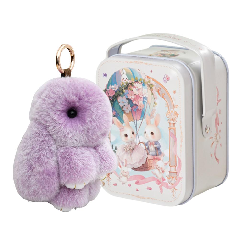 15cm Fluffy Bunny Keychain Rabbit Fur Keychain Women Bag Car Key Chain Pendant Decoration Jewelry Bags Hangings Accessories Gift