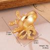 Gold Color Peacock Statement Ring for Women, Colorful Pearl Crystal Branch Ring, Big Bold Fashion Cocktail Ring Jewelry Gift