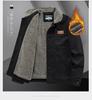 Chaqueta de Solapa de Lana de Cordero para Hombre: Algodón de Invierno, Más Terciopelo, Abrigo Cálido Engrosado 2025.