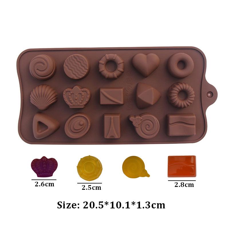 Handmade Chocolate Mould Candy Jelly Pudding Mold Flower Animal Heart Shape Silicone Moulds Baking Tool