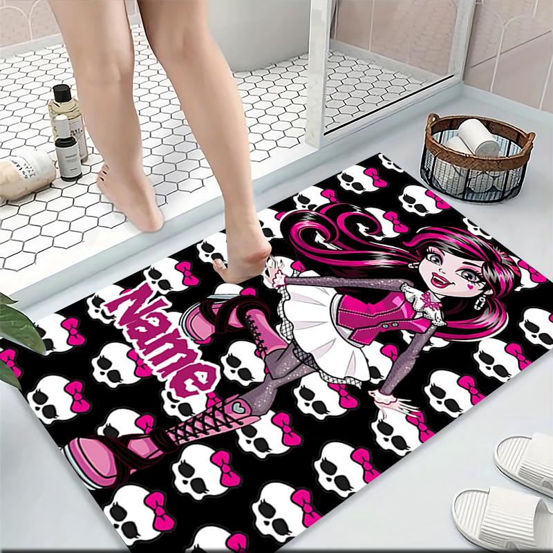 Custom Name Monster High Fashion Carpet Rug Customizable Soft Washable Anti-Slip Home Living Room Sofa Mats Personalized Rug. 0909404