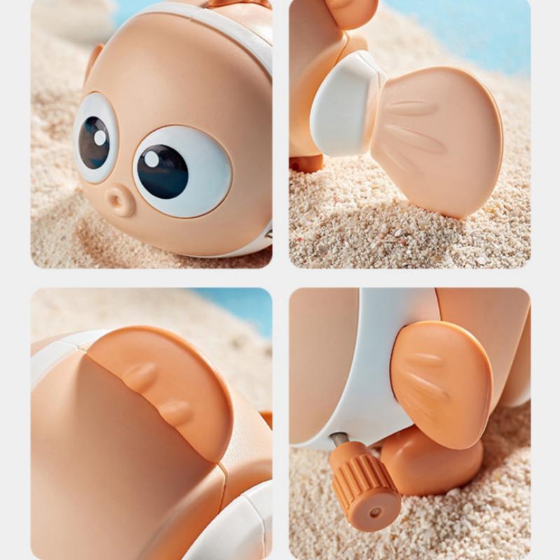 Infant and Toddler Wind-up Caterpillar Rocking Toy Wind-up Cartoon Clownfish Baby Educational Toy