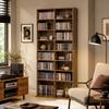CD and DVD storage 18 Compartments 78.5x24x175cm Dark Walnut