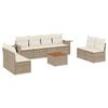 VidaXL Salon de Jardin avec Coussins 9 pcs, Canapés de Terrasse, Ensemble de Meubles de Patio, Mobilier d'Extérieur, Beige 3256856
