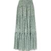 Floral Print High-Waist Midi Skirt