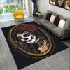 3D Gothic Horror Female Skull Dead Girl Area Rug,Carpet Rug for Home Living Room Bedroom Sofa Doormat Decor,Non-slip Floor Mat