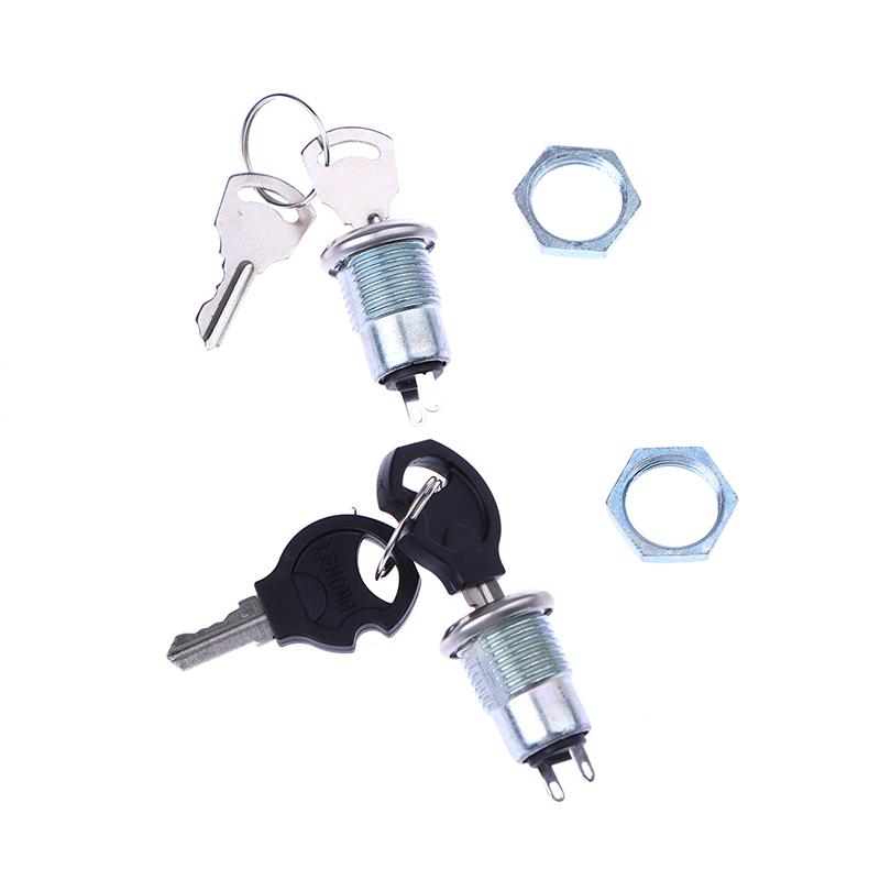 1 Set Serratura Sicurezza Telefono Interruttore di Alimentazione S1203 2 Pin 2 Chiavi 12 mm Acciaio Inossidabile Interruttore Elettronico a Chiave On Off Interruttore di Blocco
