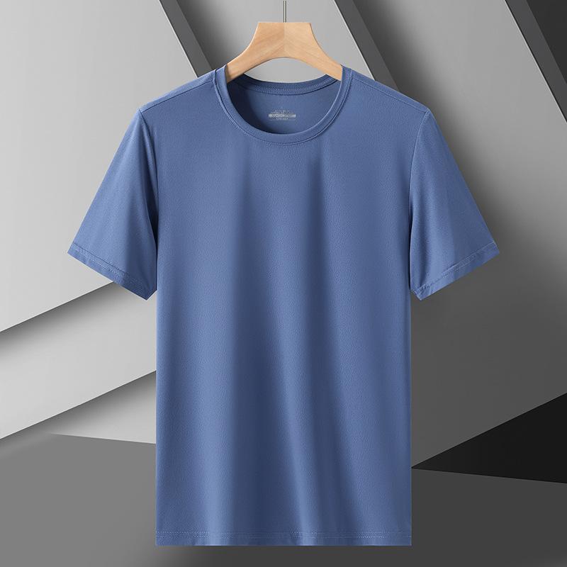 T Shirt Men Sport Plus Size T-shirts Summer Tshirt Loose Sports Running Fitness Quick Dry Tee Breathable Ice Silk T-shirt