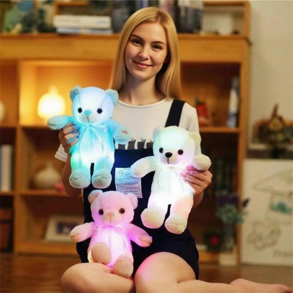 Creative Cartoon Shining Ribbon Bear Doll Throwing Doll Birthday Gift