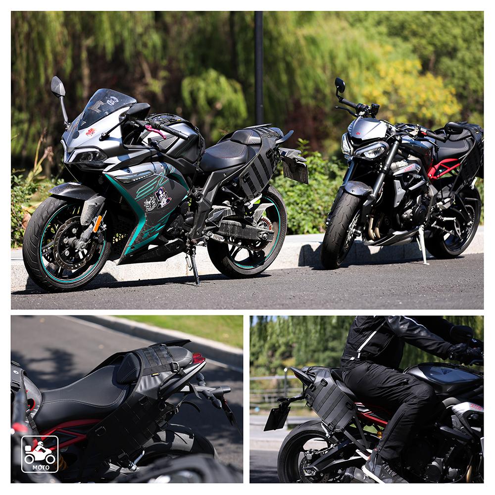 Motorcycle Saddle Bag Mounting Base Motorbike Tail Bag/Rack Bag/Rear Seat Bag/Fuel Tank Side Bag Universal Saddle Bag Mount Base