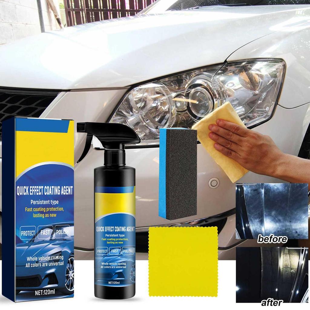 120ml Car Coating Spray Kits Nano Protective Layer for Paint Helps Enhance Shine Resist Dirt Polish Spray Ceramic Coating Agent