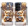 S23 FE Etui Zwierzęce Lew Panda Skórzane Etui na Telefon Dla Samsung Galaxy S23+ Ultra Plus S23FE 5G Portfel Flip Coque Etui Ochronne