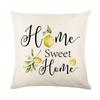 New Spring and Summer Pillow Cases Linen Yellow Lemon Truck Print Home Pillow Cushion Combination