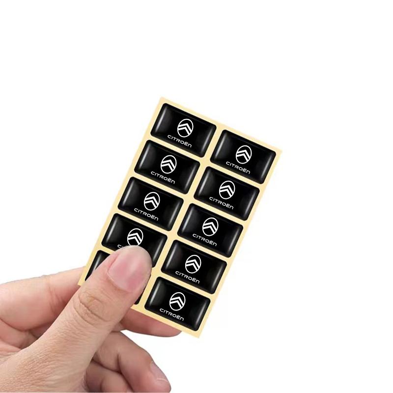 

10Pcs Car Steering Wheel Sticker Badge Interior Decoration For Citroen 2CV VTS DS3 RD3 C8 C-Elysee C15 C4L Spacetourer CelyseeC6