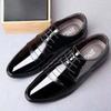 Patent Leather Low Heel Social Shoe Male Low-Top Italian Cheap Liquidation Luxury Designer Office Clothing 39 Men's Formal Shoes