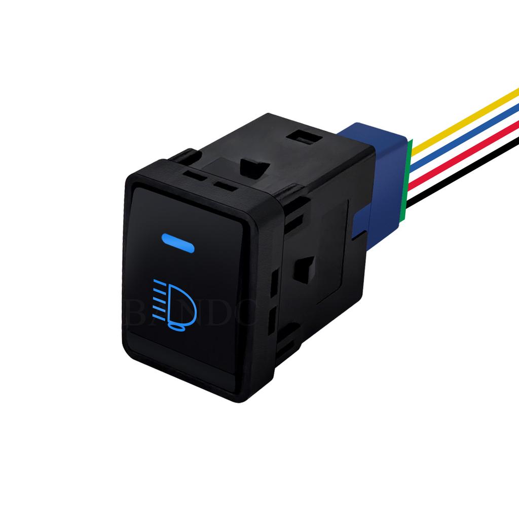 Blue Led Push Button Switch with Wiring Connector for Nissan Navara NP300 X-Trail Pathfinder 3Amp/12V Cup Holders 5