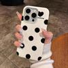 Love Polka Dots for Apple 16pro Mobile Phone Case 15proma X Soft Glue 13p Imitation Leather 12pro Cartoon 11