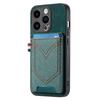 Denim Pattern Card Slot Leather Case for iPhone 15 14 Plus 13 12 11 Pro XSMax 8P 7P for Samsung S23 S22 S21 S20 Ultra Plus Note20Ultra A14 A54 A13 A53