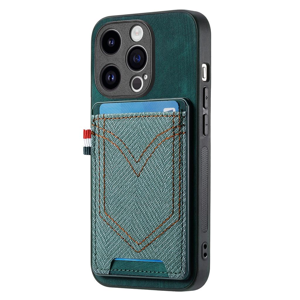 Denim Pattern Card Slot Leather Case for iPhone 15 14 Plus 13 12 11 Pro XSMax 8P 7P for Samsung S23 S22 S21 S20 Ultra Plus Note20Ultra A14 A54 A13 A53