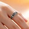 Retro Personalized Ins Hip Hop Versatile 925 Sterling Silver Jewelry Vintage Symbol Six Word Mantra Opening Rings 02891