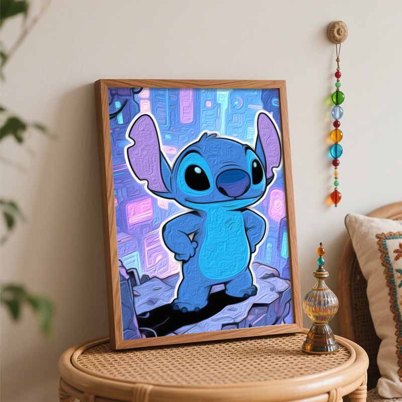 Disney Stitch Oil Painting Kit Digital Painting Art Handmade Diy Home Room Decorations