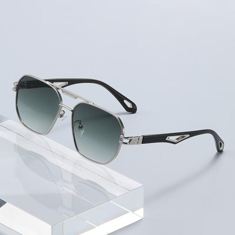 New Double Beam Hollow Leg Men's Fashion Sunglasses Classic Women's Trendy Sunscreen Eyeglasses UV Protection Eyewear