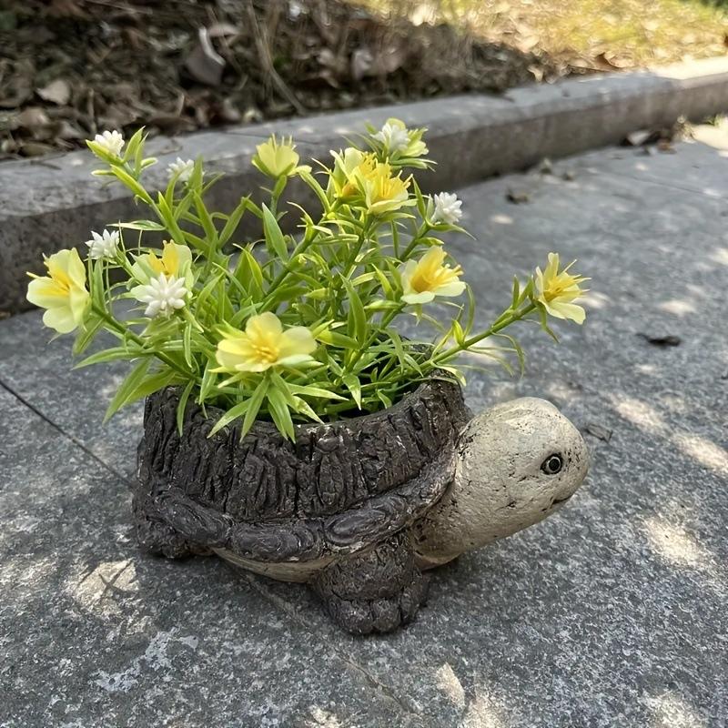 Turtle Flower Pot Succulent Flower Pot Mini Resin Plant Pot Resin Succulent Pot For Garden Office Desktop Table Ornament