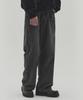 Sekeonmonollogeu Pigment Brush Corduroy Wide Pants Dark Gray_Sept029Dgray