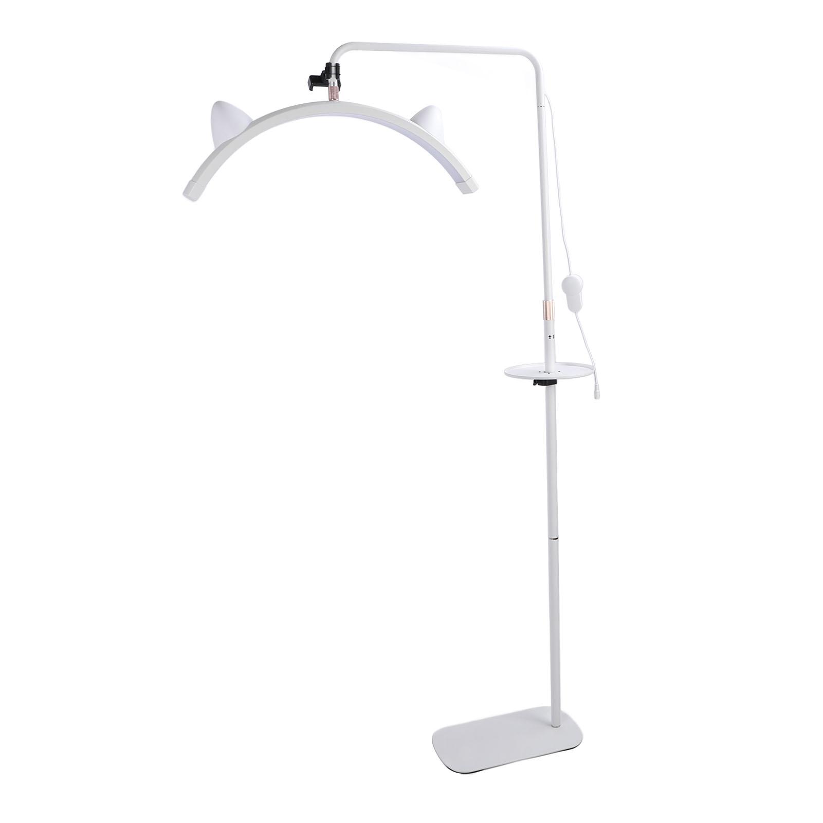 

Lash Light 3200K to 6500K Cat Ears Shape Half Moon Lamp Estheticians Light with Phone Holder for Beauty Salon GB Plug