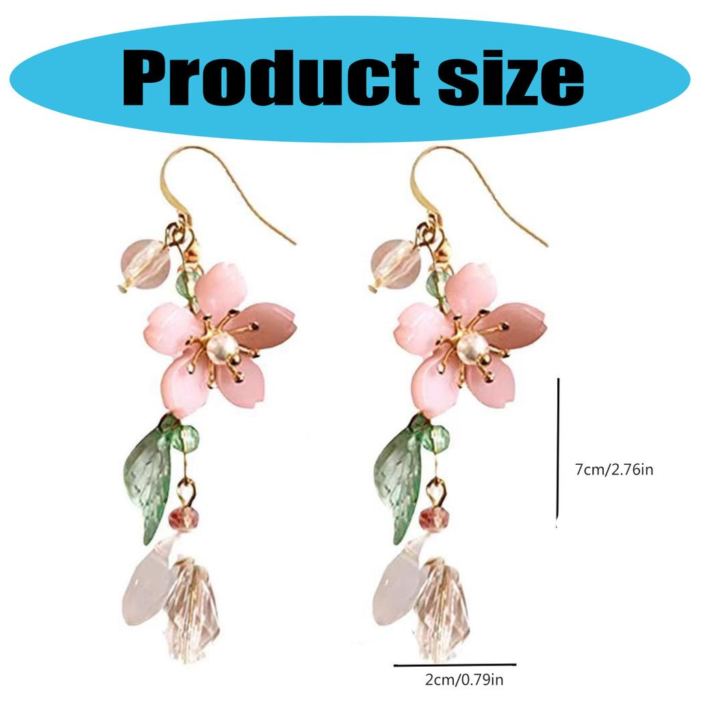 Elegant Petal Leaf Earrings Stylish Ear Hooks Featuring Natural Beauty Design for Fashionable Women in Resin Material