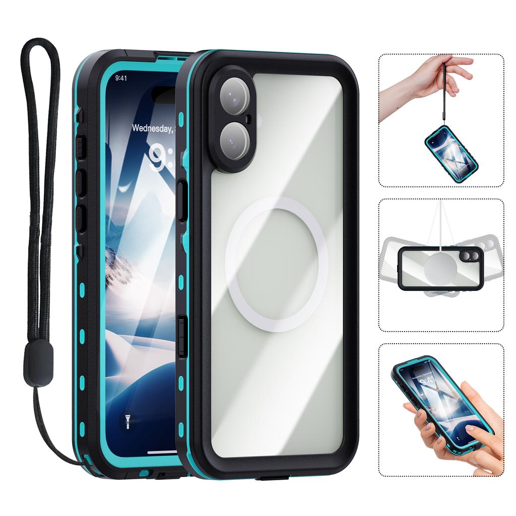 For Summer Magnetic Wireless Charging Waterproof Case for iPhone 16 15 11Pro Max Sealed Swimming Bag Rugged Cover 16e In Stock