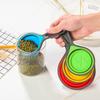 1set Silicone Measuring Spoon Foldable Baking Measuring Spoon Set For Coffee Powder, Beans, Sugar Baking Measuring Spoon