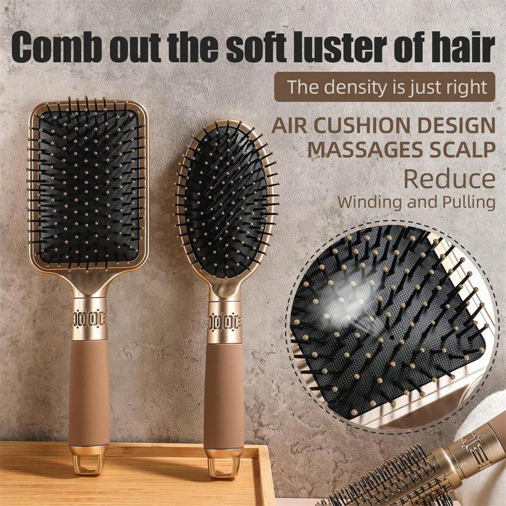 Straight Smooth Paddle Hair Brush Large Hairdressing All Hair Type Hairbrush Styling Comb for Women Men