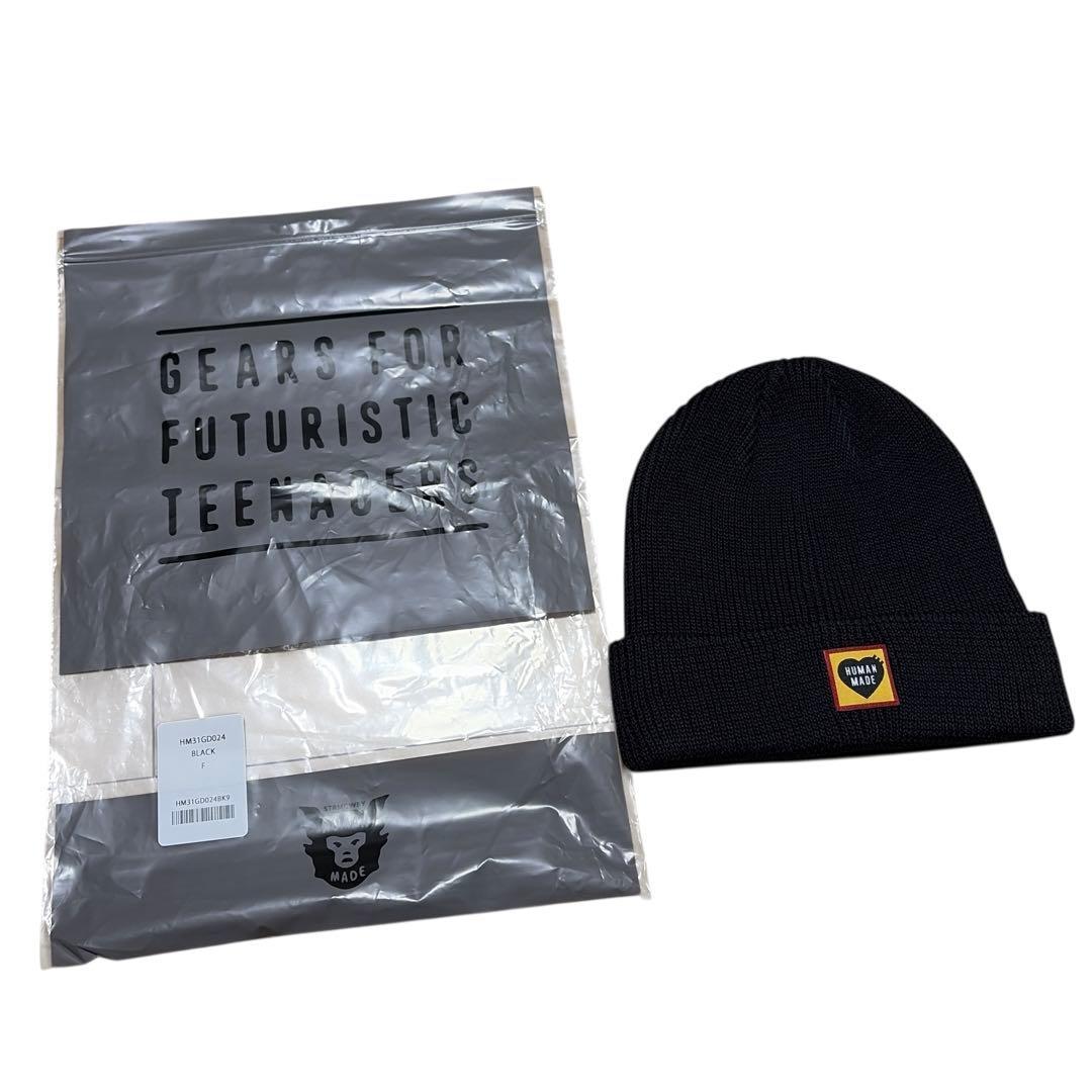 Used New HUMAN MADE Classic Beanie logo patch knit hat