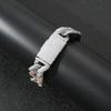 Hip Hop Jewelry 20mm Chunky Bling CZ Iced Out Pig Nose Cuban Link Chain Two Tone Bracelet for Men