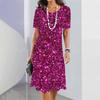 2025 New Women's Dresses Sequin Print Elegant Beautiful Dresses Female Summer Casual Fashion Daily Clothes