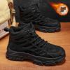 Winter Men's Shoes Velvet High-top Martin Boots Men's British Retro Heightening Thickened Thermal Cotton Shoes Short Boots Tooling Shoes