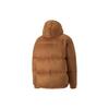 Puma Logo MMQ Faux Leather Down Jacket 'Brown' Men's 535786-74