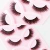 5 Pairs One-Piece False Eyelashes Dense Curling Hard Stem Design For Daily Eye Makeup