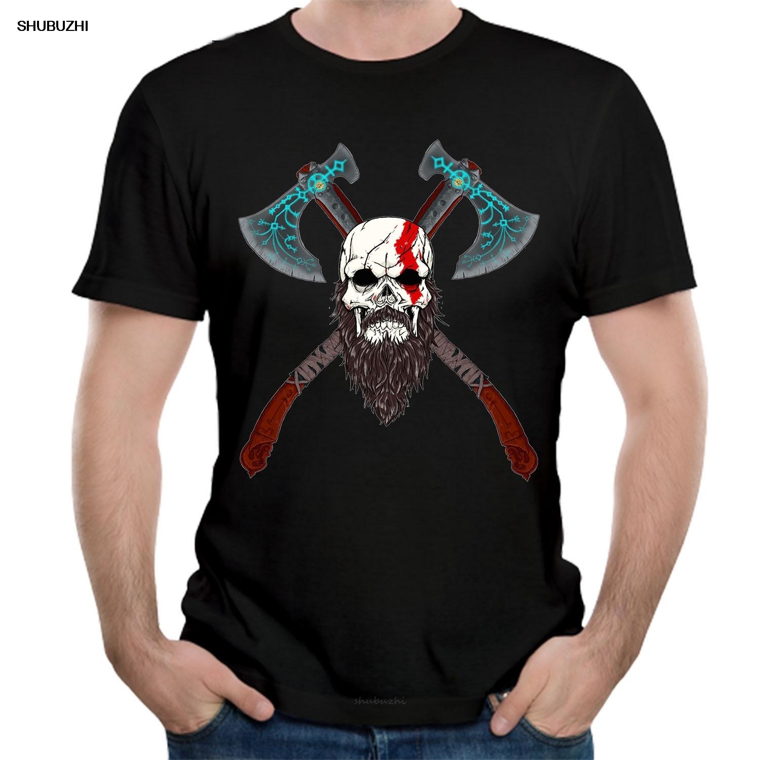 

God Of War T Shirt Awesome Axe Classic Game Homme Tee Shirt Man Cotton Oneck Camiseta fashion tshirt men cotton brand teeshirt 4XL